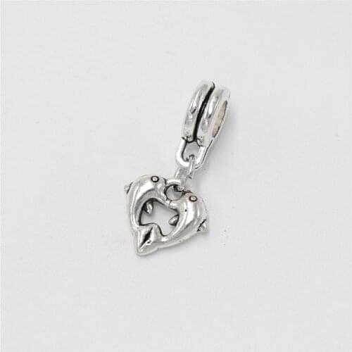 12pcs Dolphin Charms Beads Suitable for Womens Necklace Bracelet Pendants DIY Jewelry Making