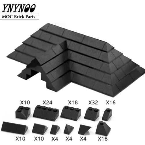 150Pcs/lot Roof Tiles Pack Brick Pack Building Block Brick Assembles Particles for House Design Enlighten DIY Set Toys Gifts