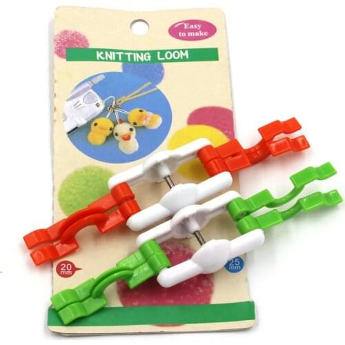 2pcs Fluff Ball Weaver Needles Pompom Maker Knitting Loom Woolen Weaving Mini Devicer DIY Knitting Craftwork Supplies Tool