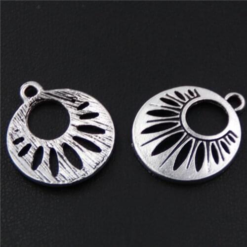 20pcs Antique Silver Color Shoal Small Shellfish Charm Earrings Necklaces DIY Jewelry Alloy Pendants 23*19mm A340