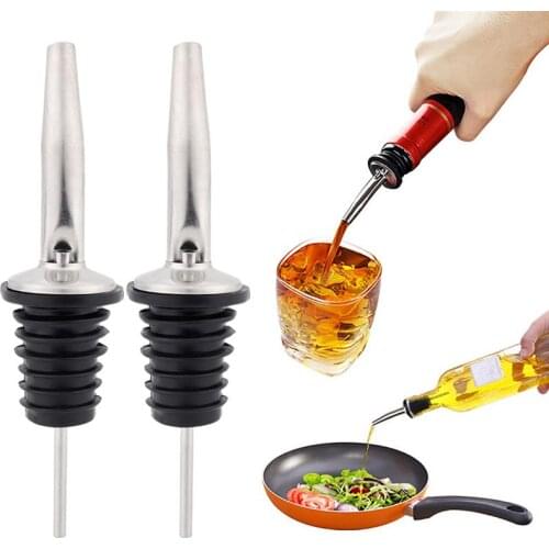 3/4/6pcs Creative Stainless Steel Wine Bottle Pourer Pourer Oil Cork Bartender Wine Accessories Bar Accessories Wine Pourer