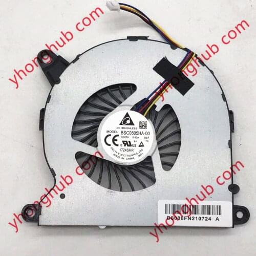 Detla Electronics BSC0805HA-00 NUC8i7BEH DC 5V 0.60A 4-Wire Server Cooling Fan