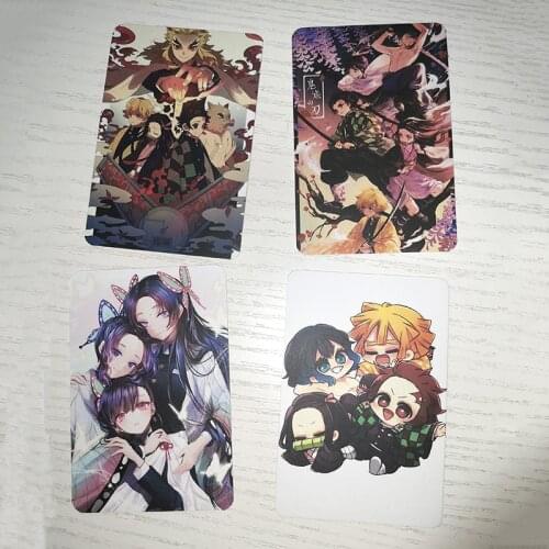 4PCS/SET Anime Cartoon Demon Slayer Ghost Blade LOMO Card Photo Card Kamado Nezuko wj001
