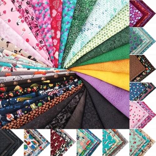5Pcs Patchwork Needlework Cotton Fabric Sewing Crafts Cartoon Printing Handmade Material Furnishing