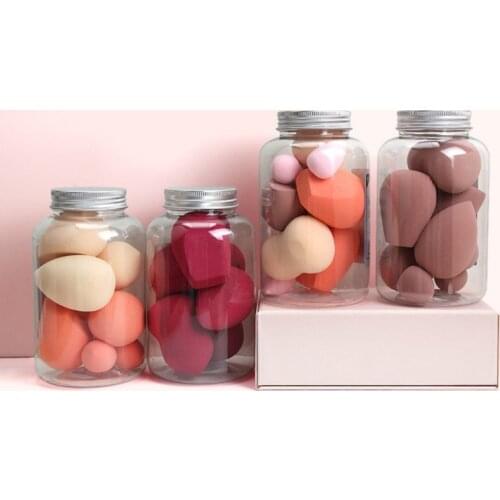 8pcs Makeup Sponge Waterdrop Super Soft Cosmetics Puff Blender Powder Liquid Cream Foundation Tool Wet&Dry Dual Use