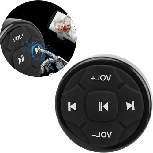 Wireless Bluetooth Steering Wheel Media Button Camera Remote Controller for iPhone or Android