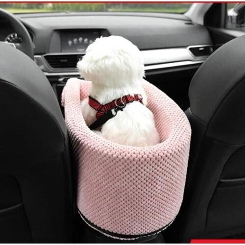 Small Dog Cat Safety Seats Car Central Control Cushion Car Pet Mat Kennel Car Travel Accessories Waterproof Dog Seats Bag Basket