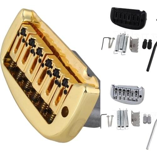 Black Alloy 6 Strings Electric Guitar Double Locking Tremolo Bridge