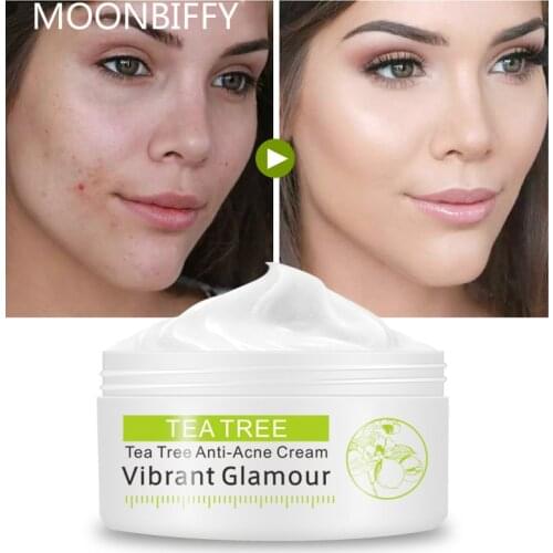 Tea Tree Acne Face Cream Treatment Acne Scar Shrink Pores Oil Control Facial Skin Care Whitening Moisturizing