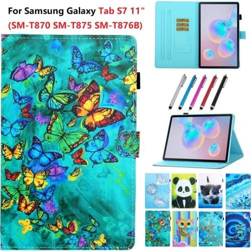 Case For Samsung Galaxy Tab S7 11 Case 11 inch 2020 SM-T870 T875 Magnetic Wallet Stand Cover For Galaxy Tab S7 T870 T875 Funda