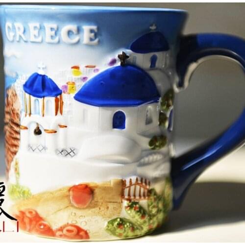 Greece Azure Aegean Sea Ceramics Mugs coffee mug Milk Tea office Cups Drinkware the Best birthday Gift for Friends
