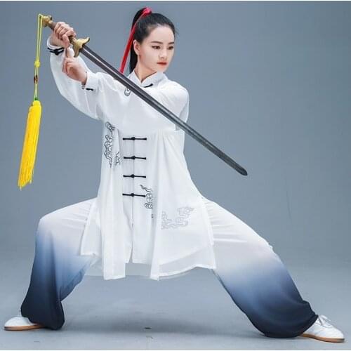 3 Piece Set Women Chinese Warrior Costume Wushu Uniform Femal Kung Fu Outfit Swordsman Taichi Tai Chi Uniform TA1834