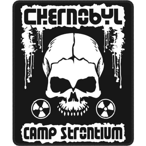 Chernobyl Strontium Skull Mouse Pad Ukraine Pripyat Nuclear Radiation Atomic Waterproof Soft Mat Rubber PC Table Decor Cover