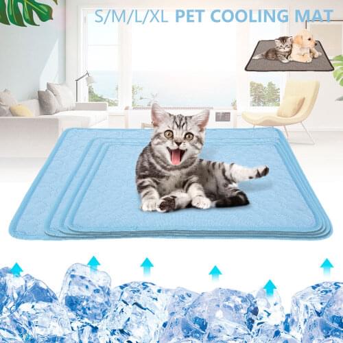 Dog Mat Cooling Summer Pad Mat For Dogs Cat Blanket Sofa Breathable Pet Dog Bed Summer Washable For Small Medium Large Dogs Car