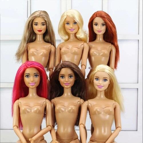 Fashion Brand Naked Doll Body Variety Skin 29cm 11 Joints Move Doll Colourful Hair Head Accessories Girls Toys Bonecas Birthday