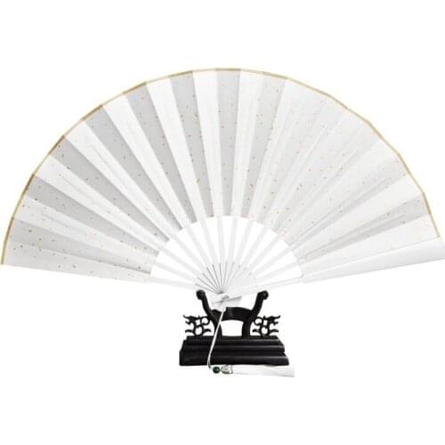 Wall Mount Cloth Decorative Fan Oversized Classical Blank Xuan Paper Decoration Fan Large Living Room Decorative Furnishings