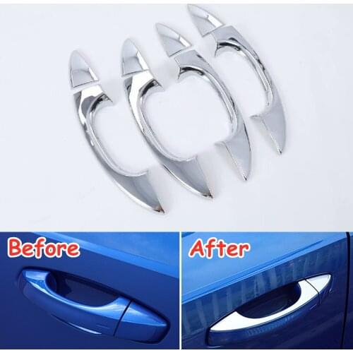 Fit For AUDI Q3 2019 Car Exterior Door Handle Stickers Trim Car Covers Auto Parts Styling Accessory
