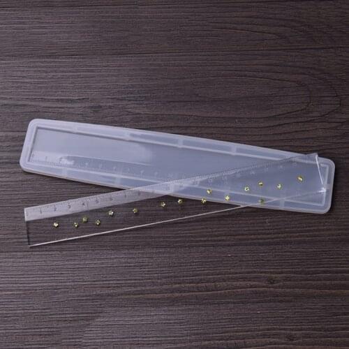 Rectangle Transparent Silicone Mold for jewelry Ruler 20cm Resin Epoxy Silicone Mould diy handmade Craft tool