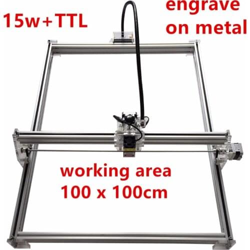 Work size 1*1m laser engraver mark on metal laser cutter metal marking machine support english software big work size power 15w