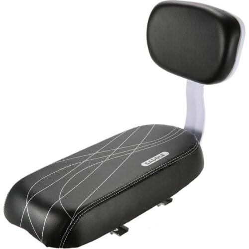 Bike Saddle Bicycle Back Seat Cycling Bike Bicycle MTB PU Leather Soft Cushion Rear Rack Seat Children Seat with Back Rest