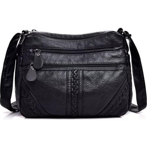 High Quality Womens Soft Leather Shoulder Bags Multi-Layer Shopper Bag Classic Crossbody Luxury Designer Handbag and Purse