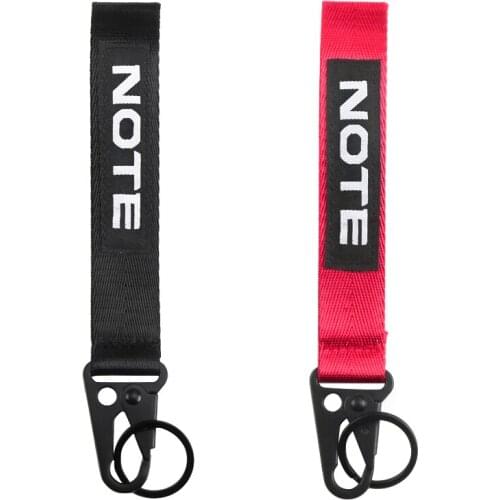 High quality Ribbon Webbing Car key ring Nylon Webbing Keychain with hawk buckle key ring for Nissan NOTE car Accessories