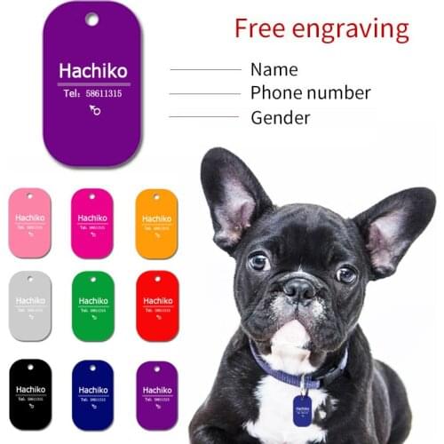 YVYOO Free engraving Pet Dog cat collar accessories Decoration Pet ID Dog Tags Collars cat tag customized aluminum tag