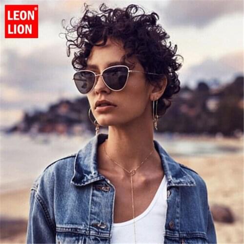 Alloy Cat Eye Small Frame Sunglasses Women Ocean Lens Sun Glasses Vintage Metal Frame Oculos Feminino Street Beat Lentes