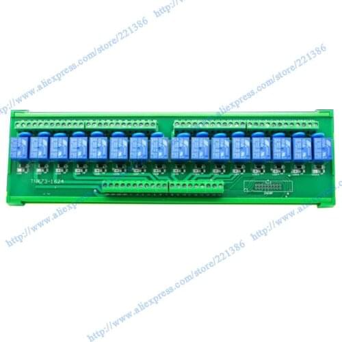 16 channels 48V 10A Songle Relay Module driver board PLC board SL relay module DIN rail moutnt -NPN module