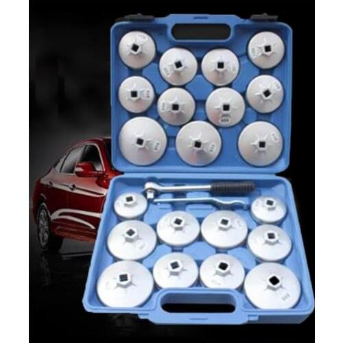 23 piece bowl machine batch oil wrench set aluminum alloy cap filter disassembly tool hand removal sleeve