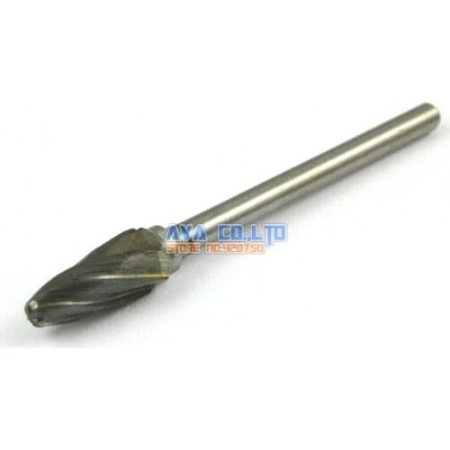4 Pcs 3mm Shank Tungsten Carbide Burr Rotary Cutter File CNC Engraving Bit Single Cut (NO.5)