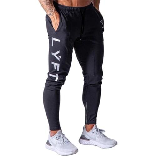 Joggers Sweatpants Mens Casual Pants Bodybuilding Skinny Trousers Male Gyms Fitness Workout Cotton Trackpants Running clothing