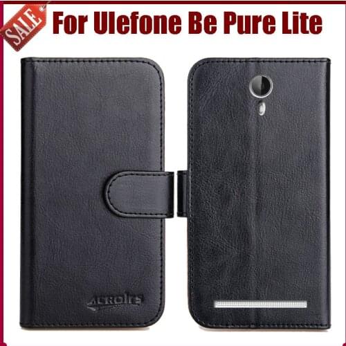 Hot Sale! New Arrival 6 Colors High Quality Flip Leather Exclusive Protective Cover Case For Ulefone Be Pure Lite Case Phone Bag