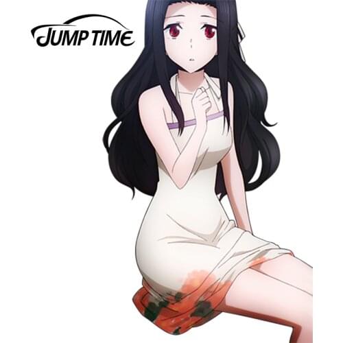 JumpTime 13cm x 7.9cm Kawii Girl Saegusa Mayumi Render Decals Car Body Window Trunk Car Stickers Motorcycle JDM Euro Drift