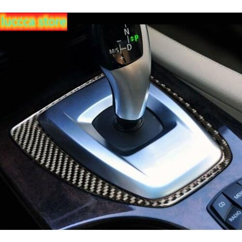 Carbon Fiber Inner Gear Shift Box Panel Frame Stickers Gear Knob Cover Trim Decoration sticker for BMW 5 Series E60 F10 F18 G30