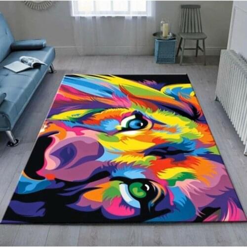 Wolf Patterned Carpet ,Non Slip Floor Carpet,Teens Carpet,Turkish Rug