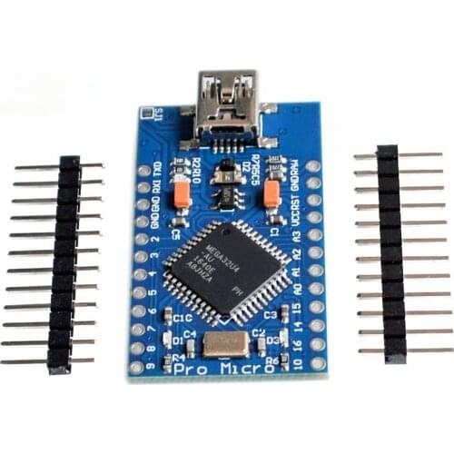TZT Pro Micro ATmega32U4 5V 16MHz Replace ATmega328 for Arduino Mini with 2 Row Pin Header Leonardo Usb Interface
