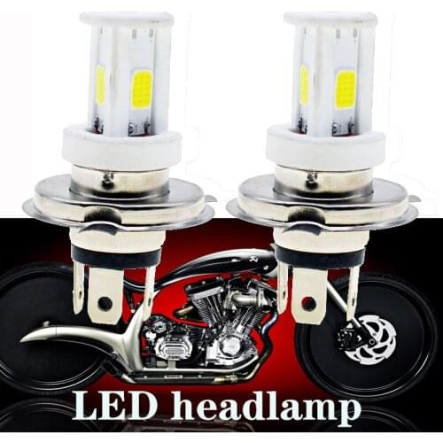 Phare de Moto blanc 6500K, ampoules Hi Lo, faisceau lumineux, BA20D H6 H4, 12V, 1200LM