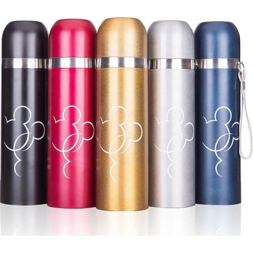 Cartoon Thermos Cup Bullet Stainless Steel Thermos Bottle 500ml Vacuum Flask High-End Gift Cup