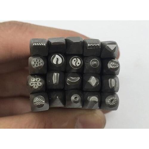 New Arrival 20PCS Design Jewelry Stamp Steel Punch Tool for Beading & Jewellery Making Metal Design Stamps Mixed Set