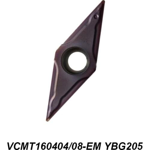 Original VCMT 160404 160408 VCMT160404-EM VCMT160408-EM YBG205 Processing Stainless Steel CNC Milling Cutters Cylindrical