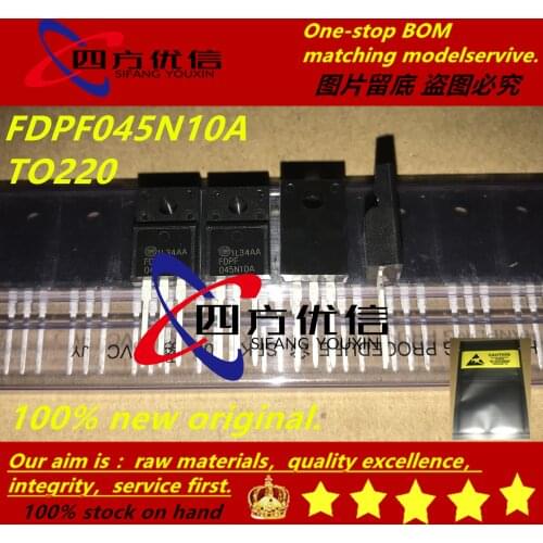 100% new original (10PCS) FDPF045N10A FDPF 045N10A 100V 67A TO220