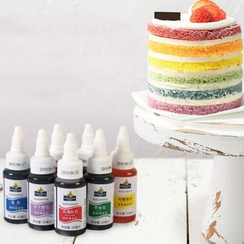 30ML/Bottle Cake Fondant Baking Cake Edible Color Food Color Icing Colors for Baking Cake Pastry Fondant Macaron Cream