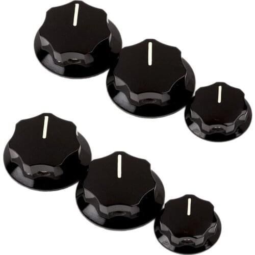 6Pcs Control Knob Volume Audio Control Knobs for Jazz Bass Electric Guitar Parts