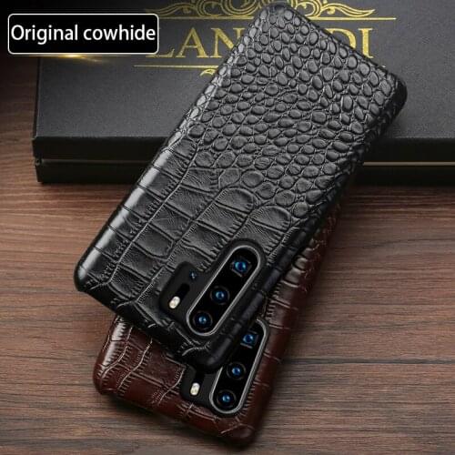 Cowhide Phone Case For Huawei Mate 10 20 lite P10 P20 P30 lite Pro Y9 Y6 P Smart 2019 Back Cover For Honor 7X 7A 8X 9 10 lite