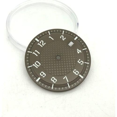 Vintage 34mm white modified Watch Dial Green Luminous for nh35 dial nh35 universal nh36 movement multiple color options
