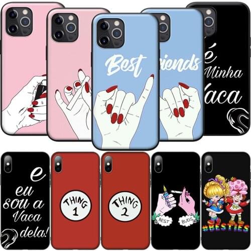 GX31 Best Friends BFFS Silicone Soft Case for iPhone 12 Mini 11 Pro XS Max XR X 8 7 6 6S Plus 5 5S SE 2020