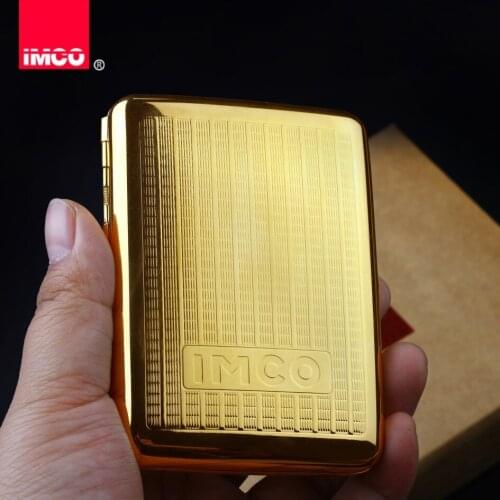 IMCO Original Cigarette Case Cigar Box Pure Copper Tobacco Holder Pocket Storage Container Smoking Cigarette Accessories