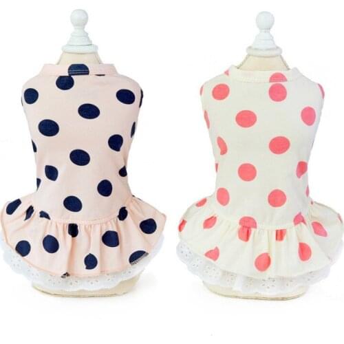 Summer Pet Clothes Dot Dog Dress For Dogs Skirt Cute Princess Dog Wedding Dresses York Clothes For Dogs Skirts Pet Cat Dress