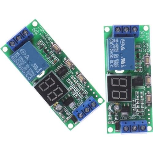 1Pc 5V/ 12V/ 24V Multifunction Digital Time Infinite Delay Switch Timer Relay Module DC